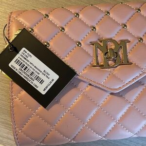 NWT Badgley Mischa Blush Crossbody With Crystal Quilting